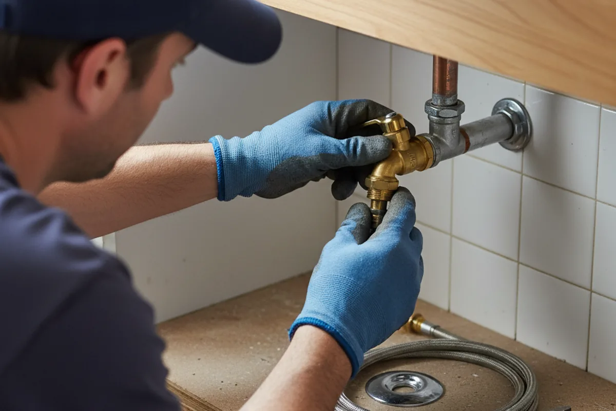 Shutoff valve and fitting work during Faucet and Fixture Repair in Barnes City